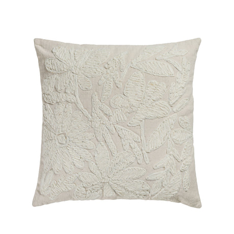 Tabitha 20" Square Embroidered Throw Pillow - View 2