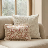 Tabitha 20" Square Embroidered Throw Pillow - View 2