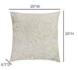 Tabitha 20" Square Embroidered Throw Pillow - View 9