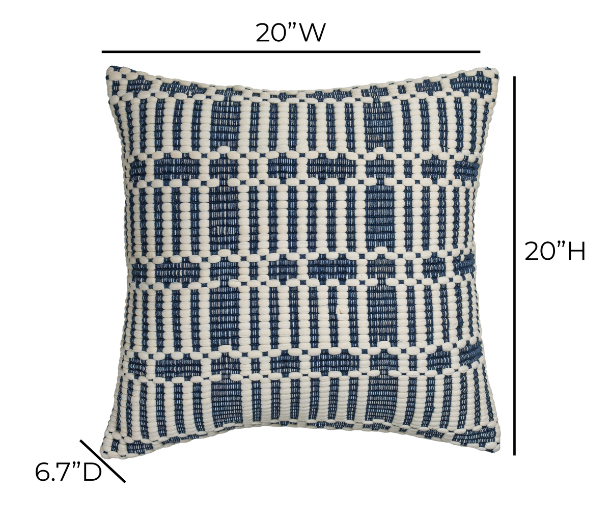 Maresh 20" Square Woven Throw Pillow - View 9