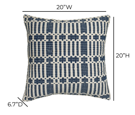 Maresh 20" Square Woven Throw Pillow - View 9
