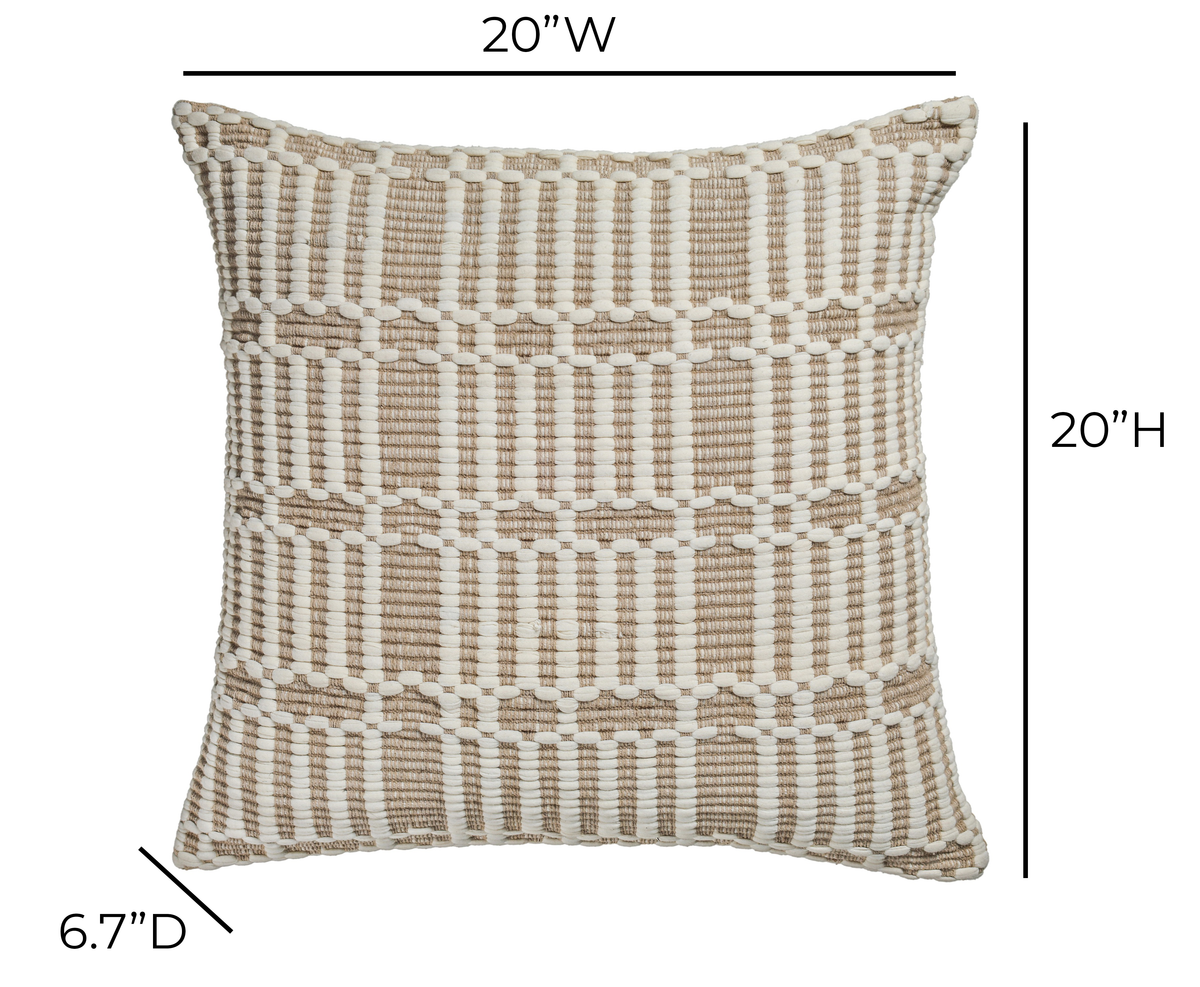 Maresh 20" Square Woven Throw Pillow - View 18