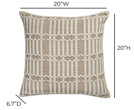 Maresh 20" Square Woven Throw Pillow - View 18