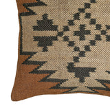 Terra 20" Square Wool and Jute Kilim Throw Pillow - View 7
