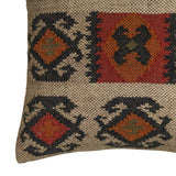 Terra 20" Square Wool and Jute Kilim Throw Pillow - View 12