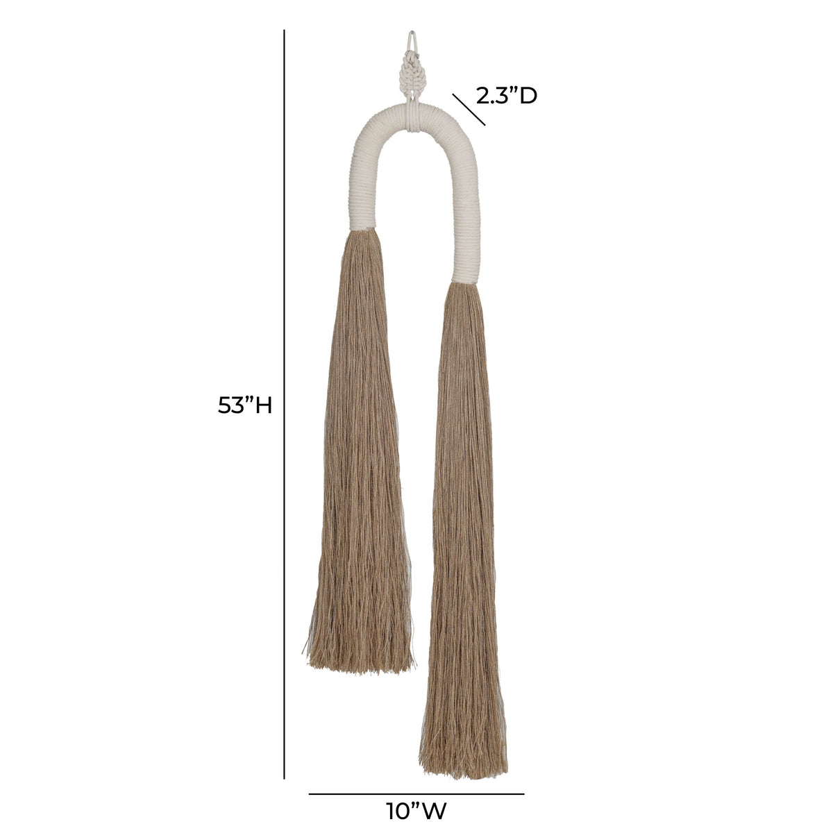 Pasha Natural Cotton Jute Tassel Wall Decor - View 5