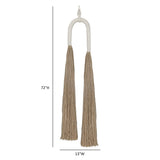 Pasha Natural Cotton Jute Tassel Wall Decor - View 10