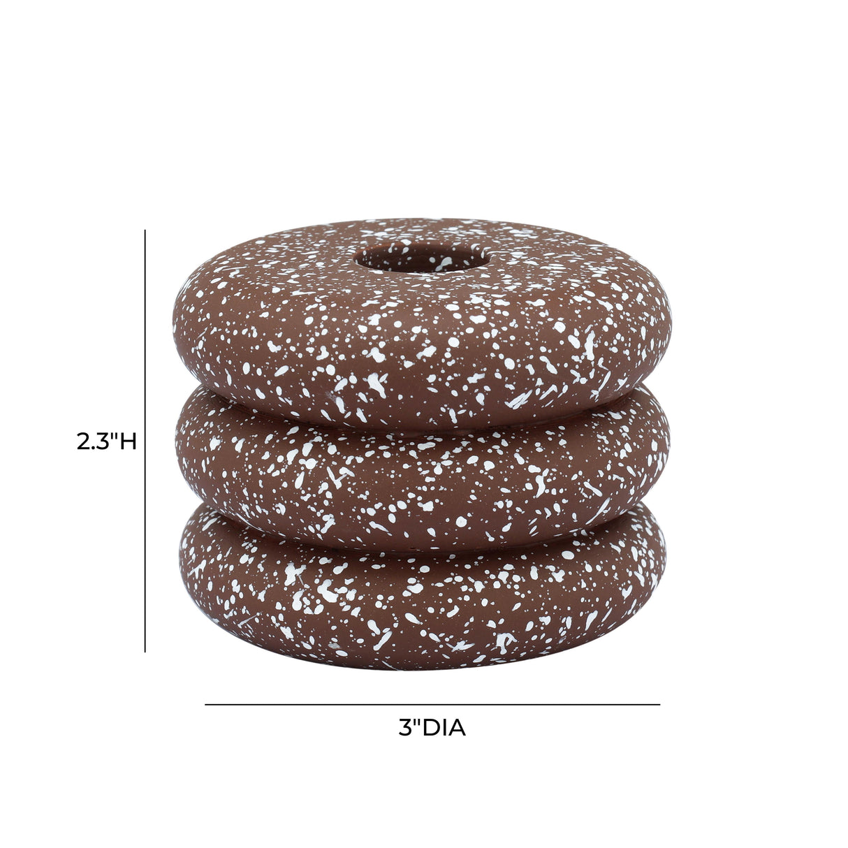 Gabby Speckled Stacked Candleholder