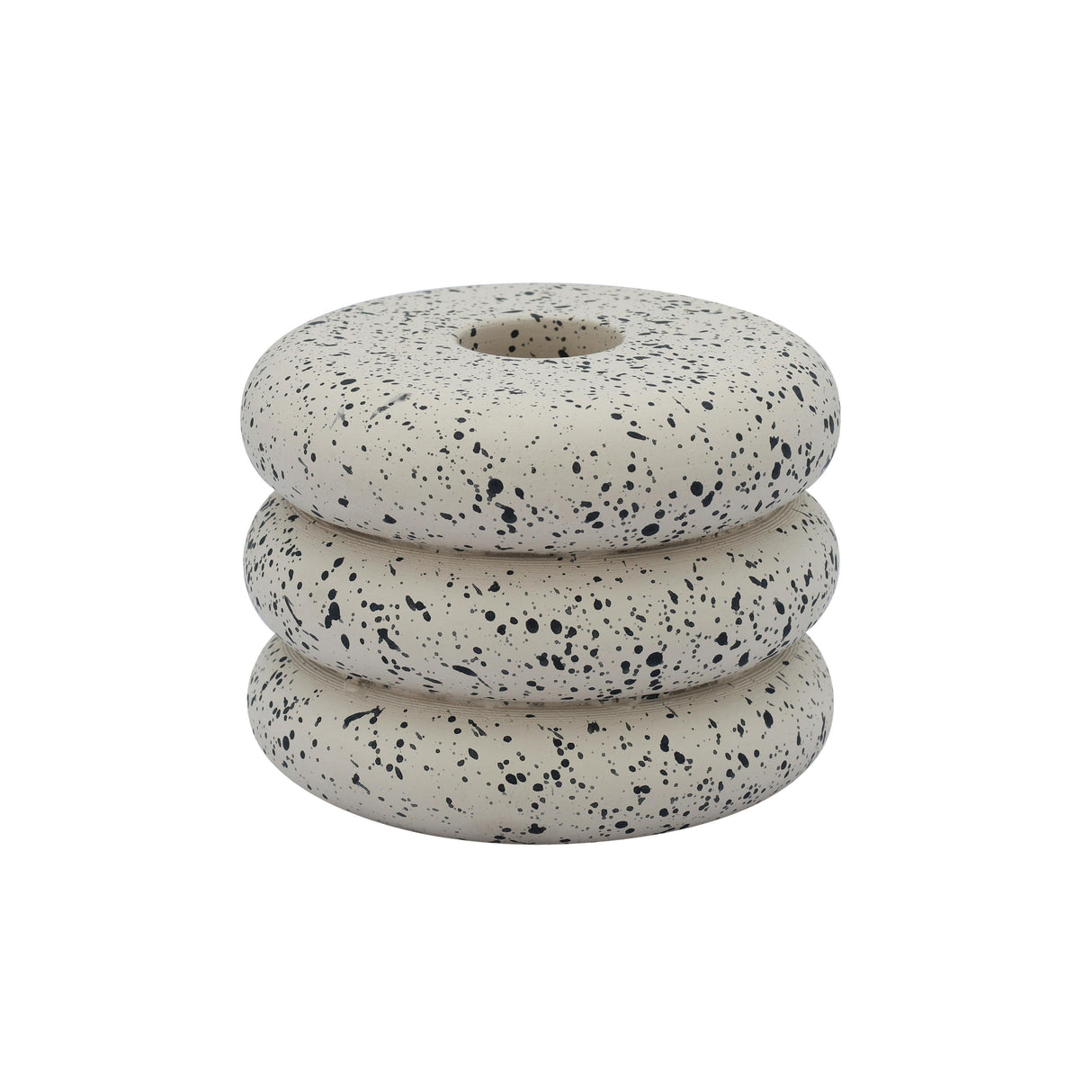 Gabby Speckled Stacked Candleholder