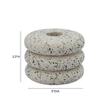 Gabby Speckled Stacked Candleholder
