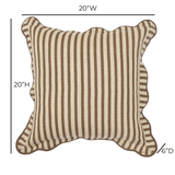 Striped 20" Linen Throw Pillow - View 9