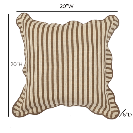 Striped 20" Linen Throw Pillow - View 9