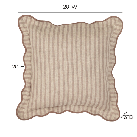 Striped 20" Linen Throw Pillow - View 18