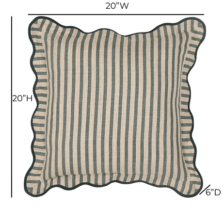 Striped 20" Linen Throw Pillow - View 27