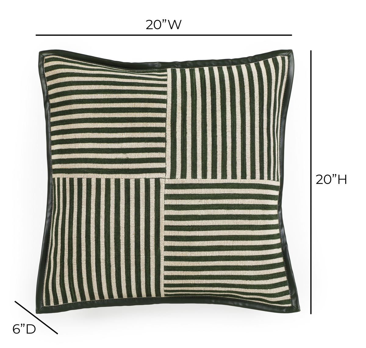 Kora 20" Cotton Jute Contract-Grade Throw Pillow - View 6