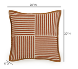Kora 20" Cotton Jute Contract-Grade Throw Pillow - View 18
