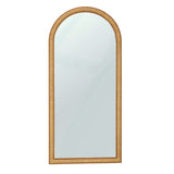 Arch 72" Natural Raffia Contract-Grade Floor Mirror - View 1