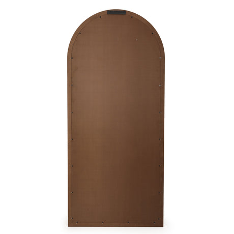 Arch 72" Natural Raffia Contract-Grade Floor Mirror - View 5