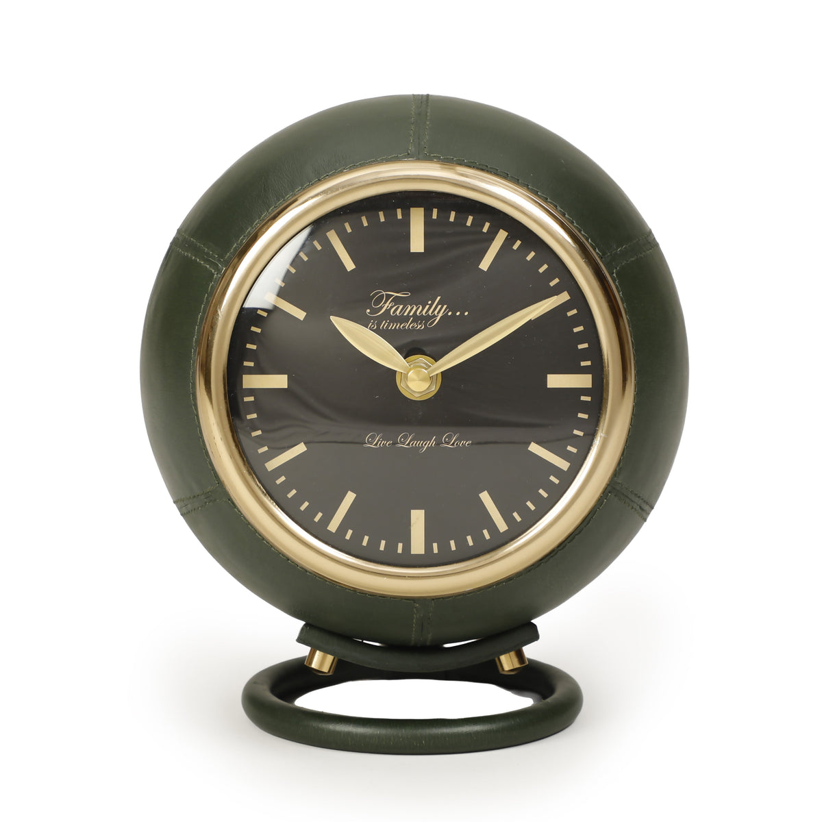 Draper Dark Green Contract-Grade Standing Accent Clock - View 3