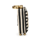 Mona Black Striped Contract-Grade Standing Accent Clock - View 4