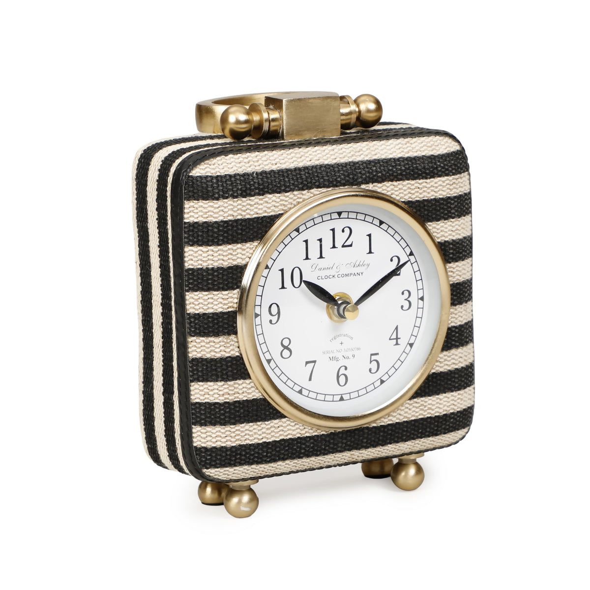Mona Black Striped Contract-Grade Standing Accent Clock - View 5