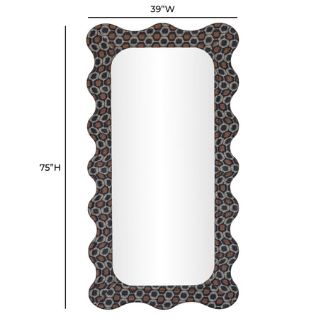 Charlene 39"X75" Squiggle Wall Mirror - View 6