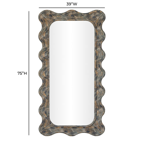 Charlene 39"X75" Squiggle Wall Mirror - View 12