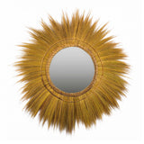 Mettu 51" Natural Grass Round Wall Mirror