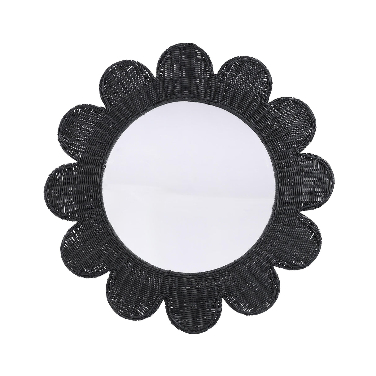 Coralie 33.4" Rattan Round Wall Mirror