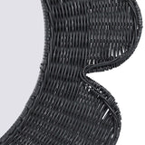 Coralie 33.4" Rattan Round Wall Mirror