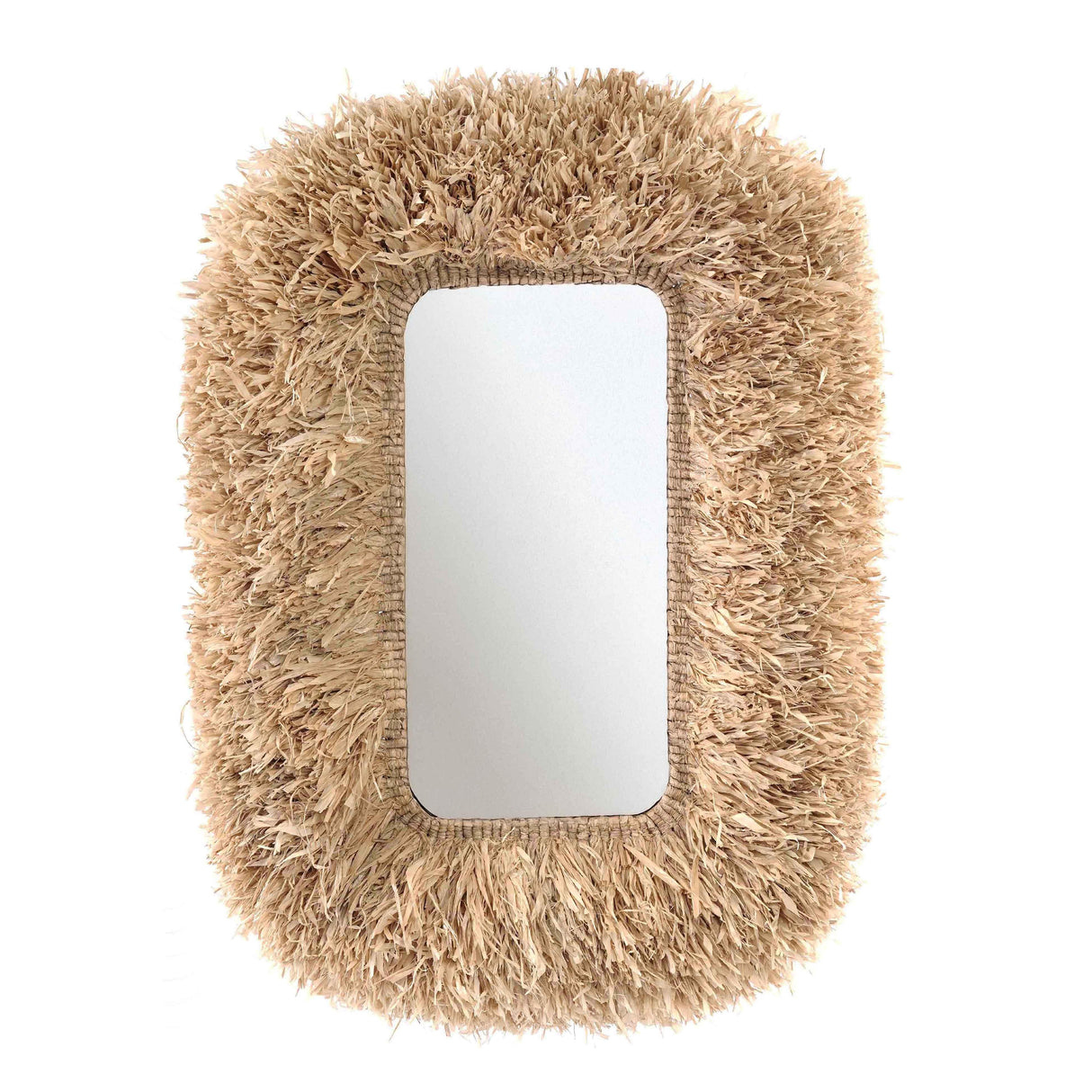 Palm 29.6"x43.4" Natural Sisal Rectangular Wall Mirror