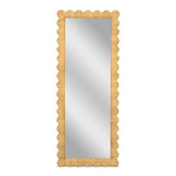 Bama 29.1" x 75" Long Natural Rattan Wall Mirror