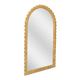 Bama 48" x 79" Jumbo Natural Rattan Arched Wall Mirror