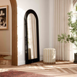 Tanya 70" Rattan Floor Mirror