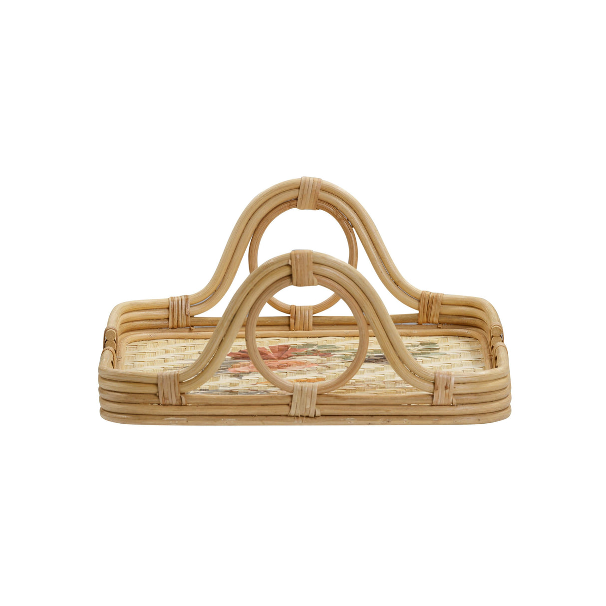 Corey Floral Bamboo Tray