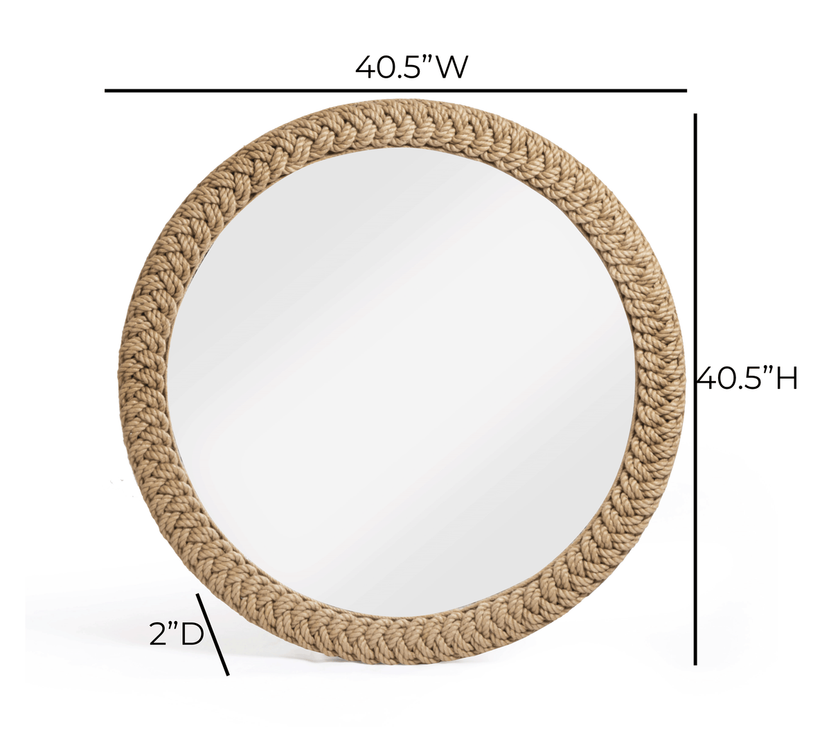 Midge 40.5" Rope Round Wall Mirror - View 7