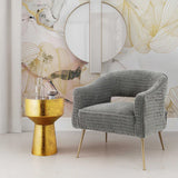 Carri 30"X39" Gold Round Wall Mirror