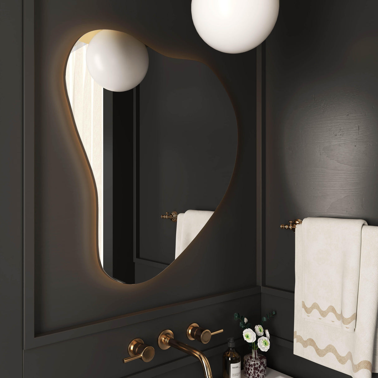 Phoebe 26" LED Teardrop Wall Mirror