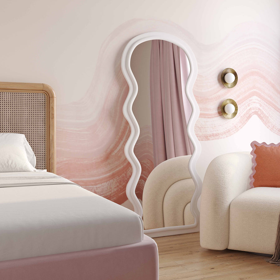 Rhodes 70" Velvet Floor Mirror