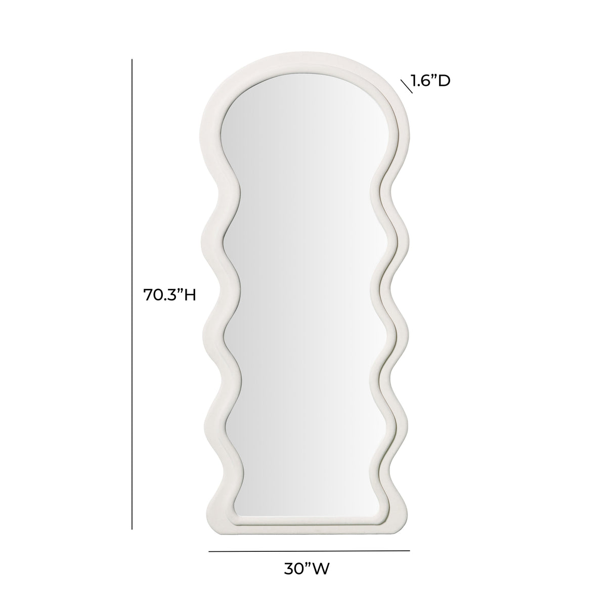 Rhodes 70" Velvet Floor Mirror