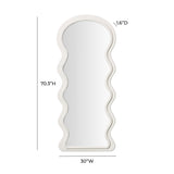 Rhodes 70" Velvet Floor Mirror