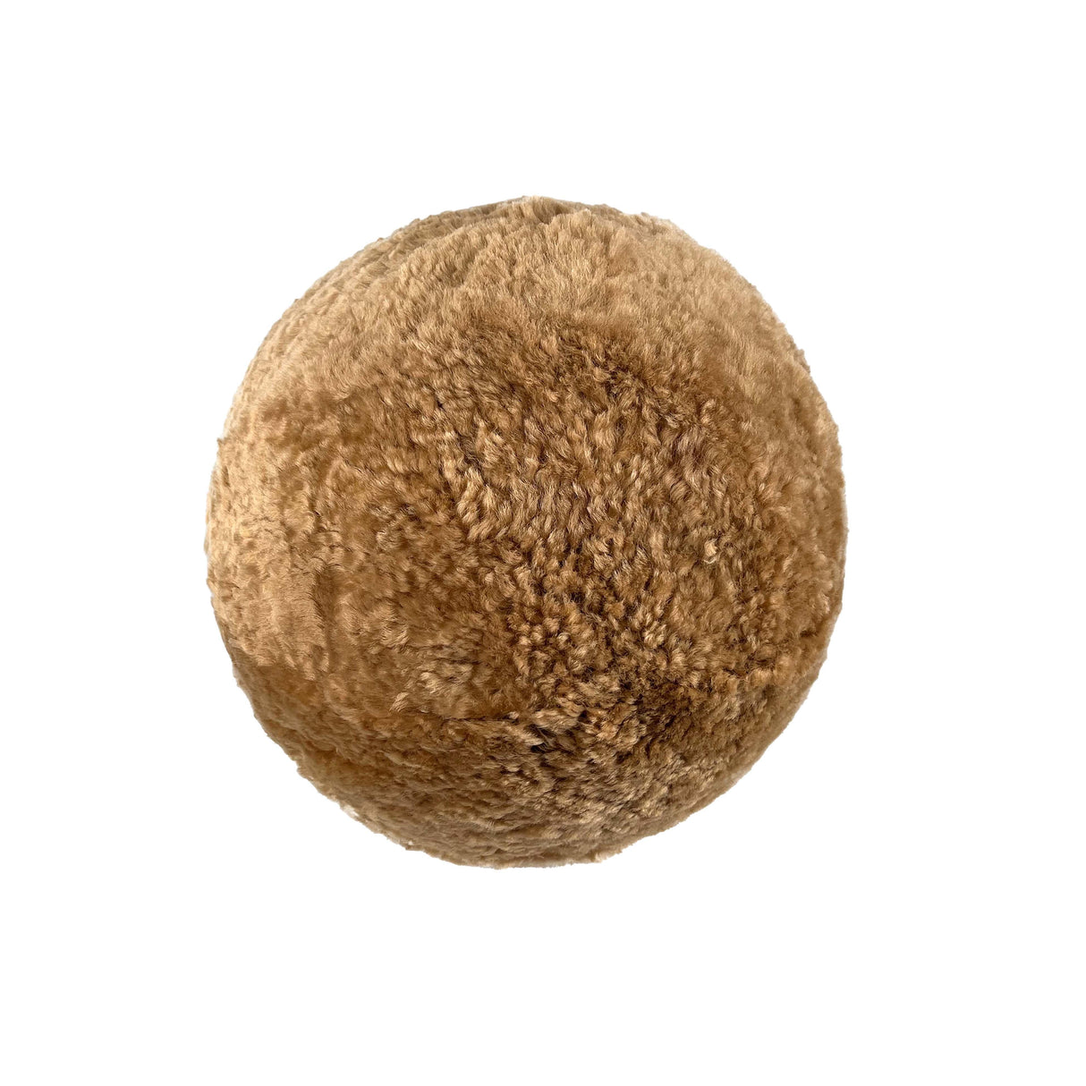 New Zealand Brown Genuine Sheepskin Ball Pillow (8"-12")