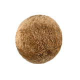 New Zealand Brown Genuine Sheepskin Ball Pillow (8"-12")