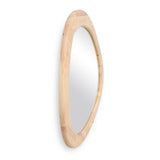 Klaryss 31" Natural Wood Triangular Wall Mirror