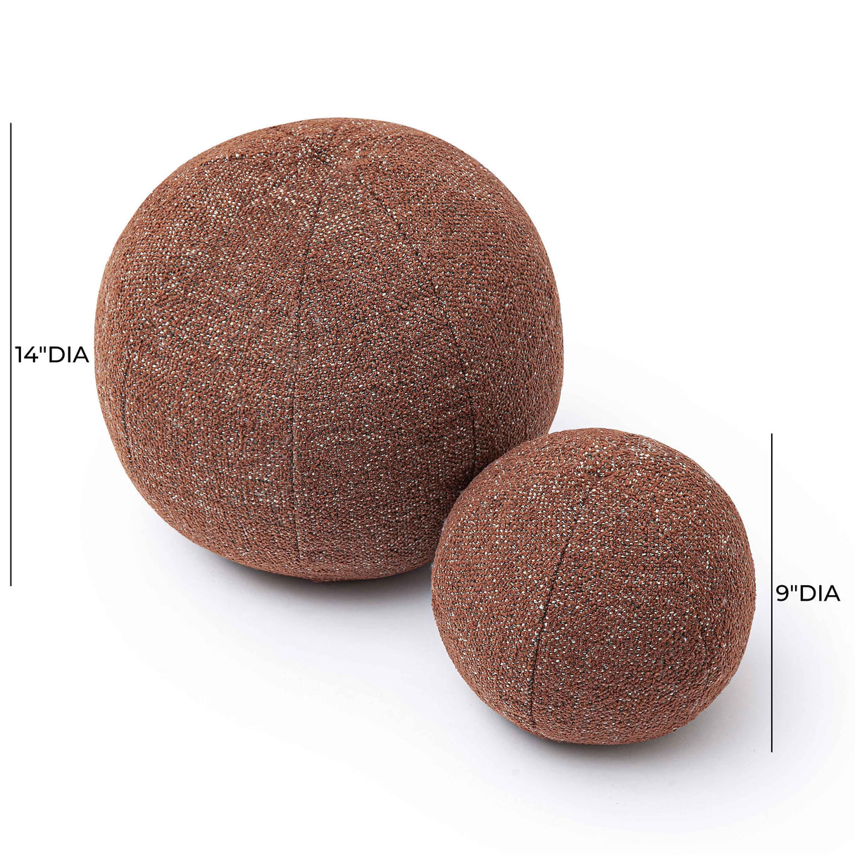 Boba Textured Basketweave Ball Pillow (9"-14")