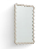 Faire 23"X39" Cream Squiggle Rectangular Wall Mirror