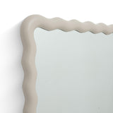 Faire 23"X39" Cream Squiggle Rectangular Wall Mirror
