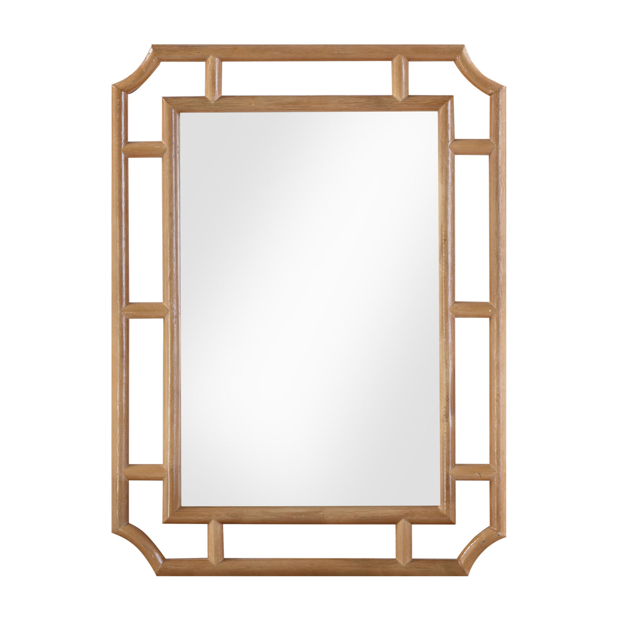 Cienna 24"x32.2" Natural Rattan Wall Mirror