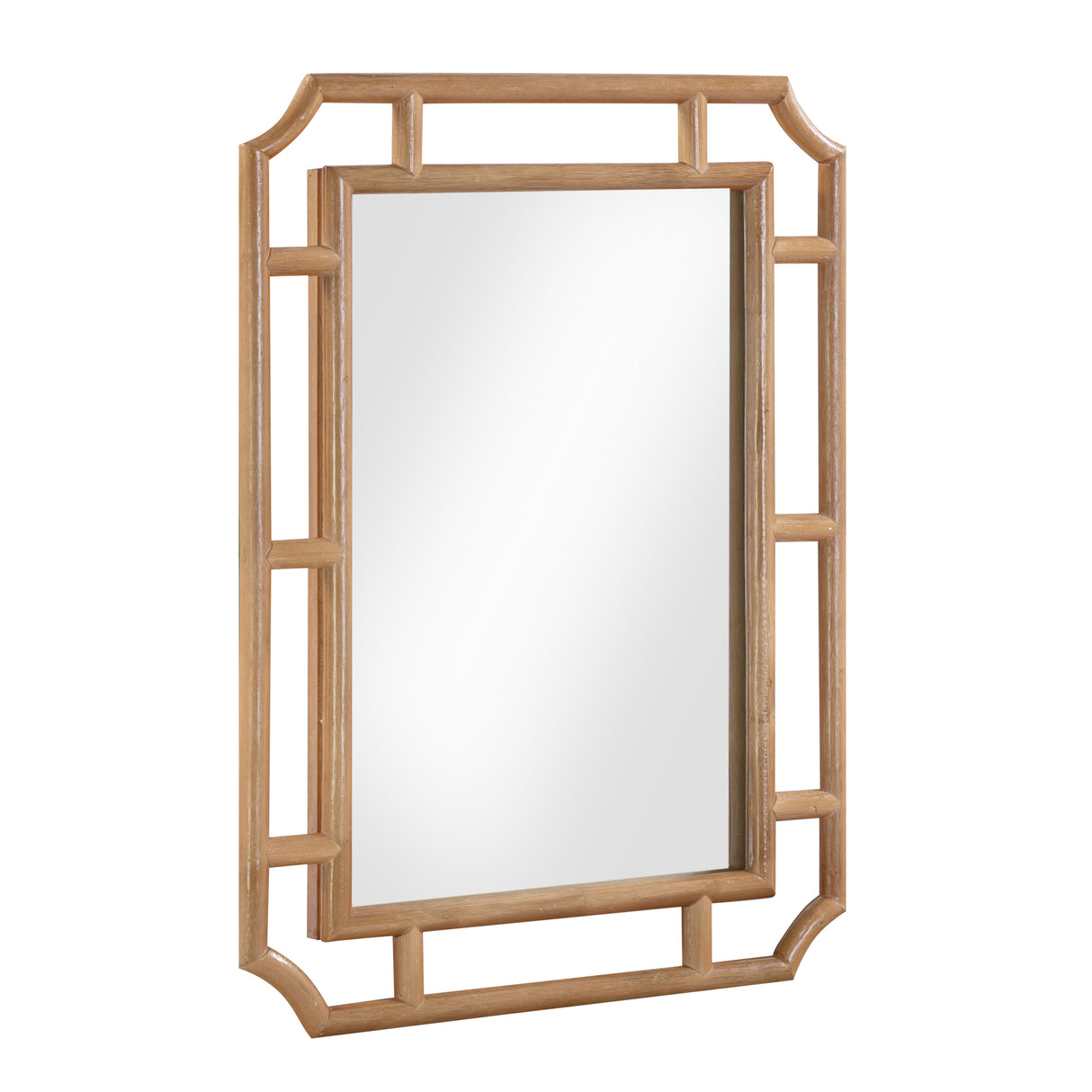 Cienna 24"x32.2" Natural Rattan Wall Mirror