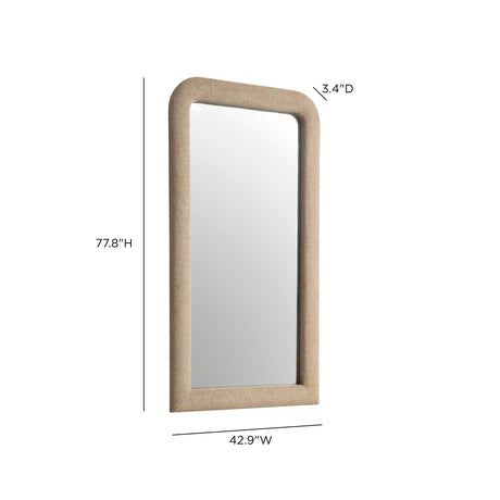 Heidi 43"X78" Upholstered Oversized Floor Mirror - View 17